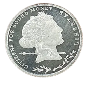 Citizens for sound money silver coin