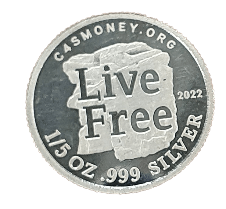 C4SMoney Live Free Silver Coin